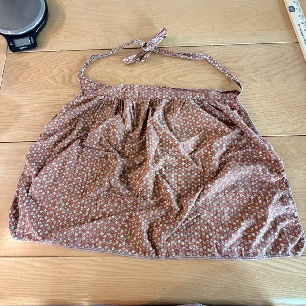 VTG Unbranded Floral Half Apron Women OS Cotton Pocket Cottagecore Homeseading